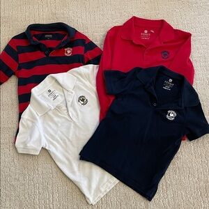 Kids Boys Primrose Polo Shirt Set - Red, Navy, White